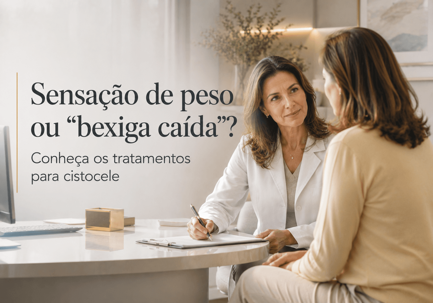 Sensação de peso ou “bexiga caída”? Conheça os tratamentos para cistocele em Maringá